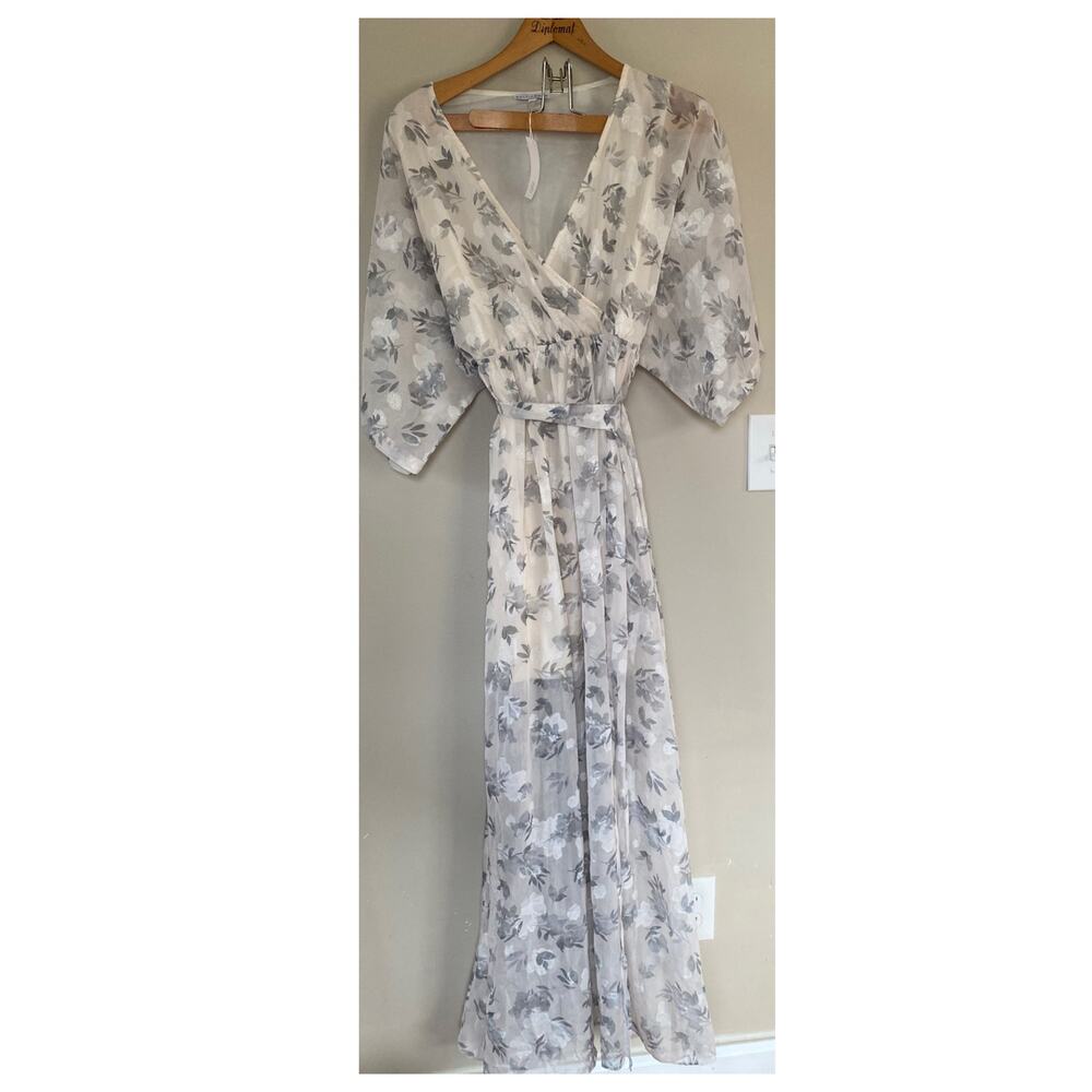 NWT Baltic Born Kia Kimono Maxi Dress Sage Floral XXL